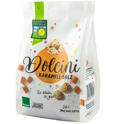 Dolcini biscuiti bio cu caramel si sare, 125g, Bohlsener Muhle