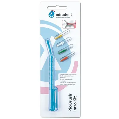 MIRADENT PIC INTRO KIT SET PERIUTE INTERDENTARE ALBASTRU 1 BUCATA