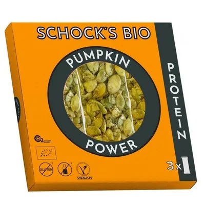 Batoane Bio crocante cu seminte de dovleac, 3x25g, Schocks