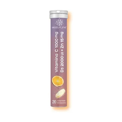 VITAMINA C 1000MG/ D3 2000UI / ZINC 15MG 20 COMPRIMATE EFERVESCENTE HELCOR