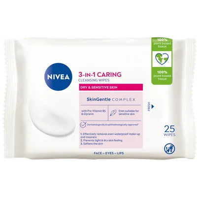 Servetele demachiante delicate, 25 bucati, Nivea