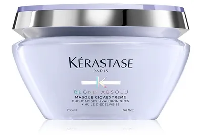 Masca ultra-hidratanta pentru par blond decolorat Masque Cicaextreme Blond Absolu, 200ml, Kérastase