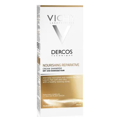 Sampon nutrireparator pentru par uscat si degradat Dercos, 200 ml, Vichy