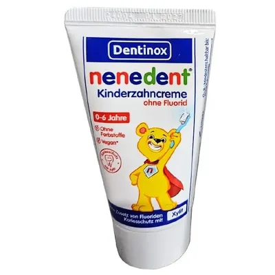 Pasta de dinti Nenedent fara fluor pentru copii 0-6ani, 50ml, Dentinox