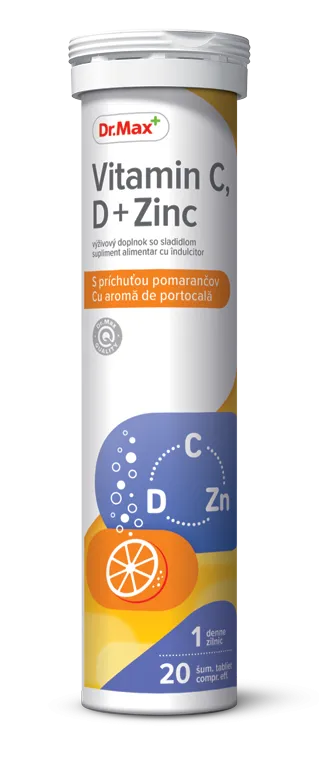 Dr. Max Vitamina C, D + Zinc, 20 comprimate efervescente