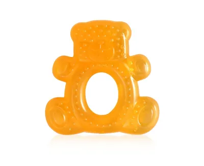 Jucarie de dentitie bebelusi 3 luni+ Bear Yellow, 1 bucata, Lorelli