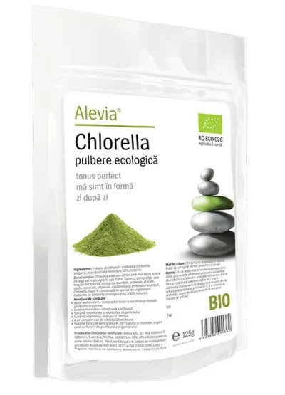 Chlorella pulbere Bio, 125g, Alevia