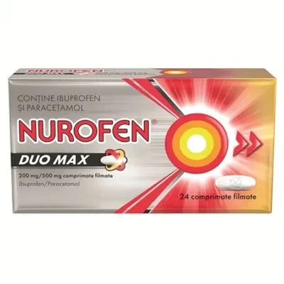 NUROFEN DUO MAX 200MG/500MG 24 COMPRIMATE FILMATE