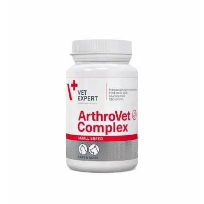 ArthroVet Complex rase mici, hrana complementara pentru sustinerea articulatiilor, 60 de capsule twist-off – Vetexpert PL