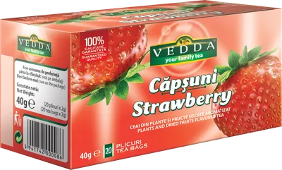 Ceai de capsuni, 20 plicuri, Vedda