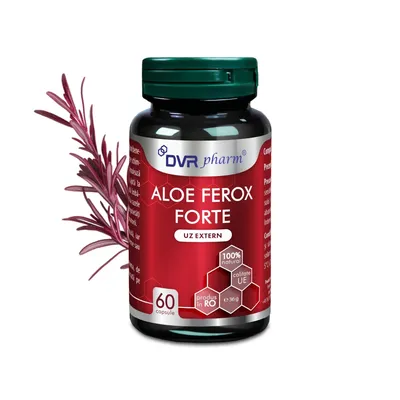 Aloe Ferox Forte pentru uz cosmetic, 60 capsule, DVR Pharm