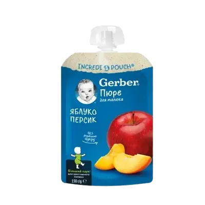 Piure mere si piersica, 150g, Gerber