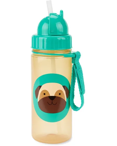 Sticla cu pai Zoo Pug, 384.5ml, Skip Hop