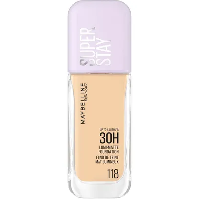 Fond de ten SuperStay 30H Lumi Matte 118, 35ml, Maybelline