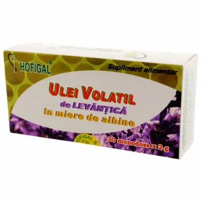 Ulei volatil de levantica in miere de albine 2g, 30 monodoze, Hofigal