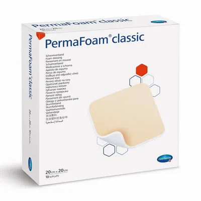 Pansament din spuma poliuretanica PermaFoam Classic, 20x20cm, 10 bucati, Hartmann