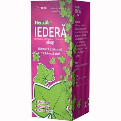 Herbaflu sirop iedera, 100 ml, Biofarm