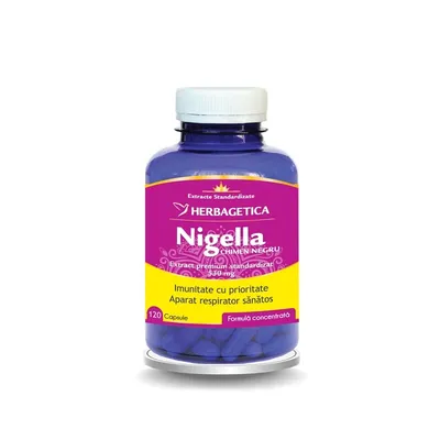 NIGELLA CHIMEN NEGRU 120 CAPSULE HERBAGETICA